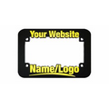 Raised Plastic Motorcycle Plate Frame (Black)